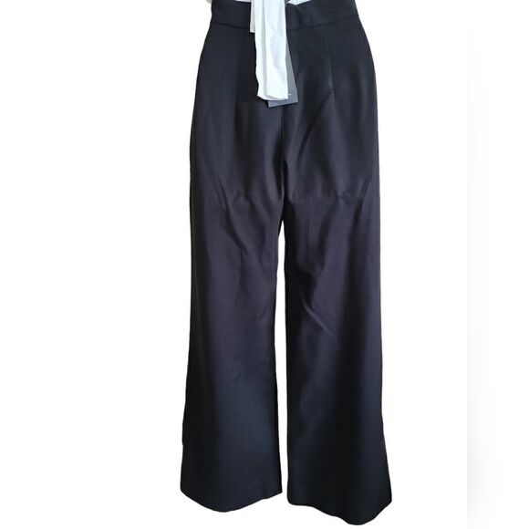 ABS By Allen Schwartz  Black and White Halter Back Jumpsuit Sz 0  NWT - Picture 9 of 10